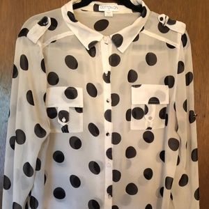 Cotton On Polkadot Button Down
